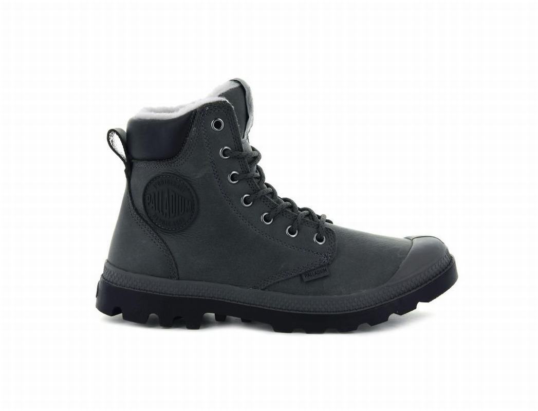 Palladium Pampa Sport Cuff Wps Mens Waterproof Boots Dark Grey Australia [QUSLWT-324]